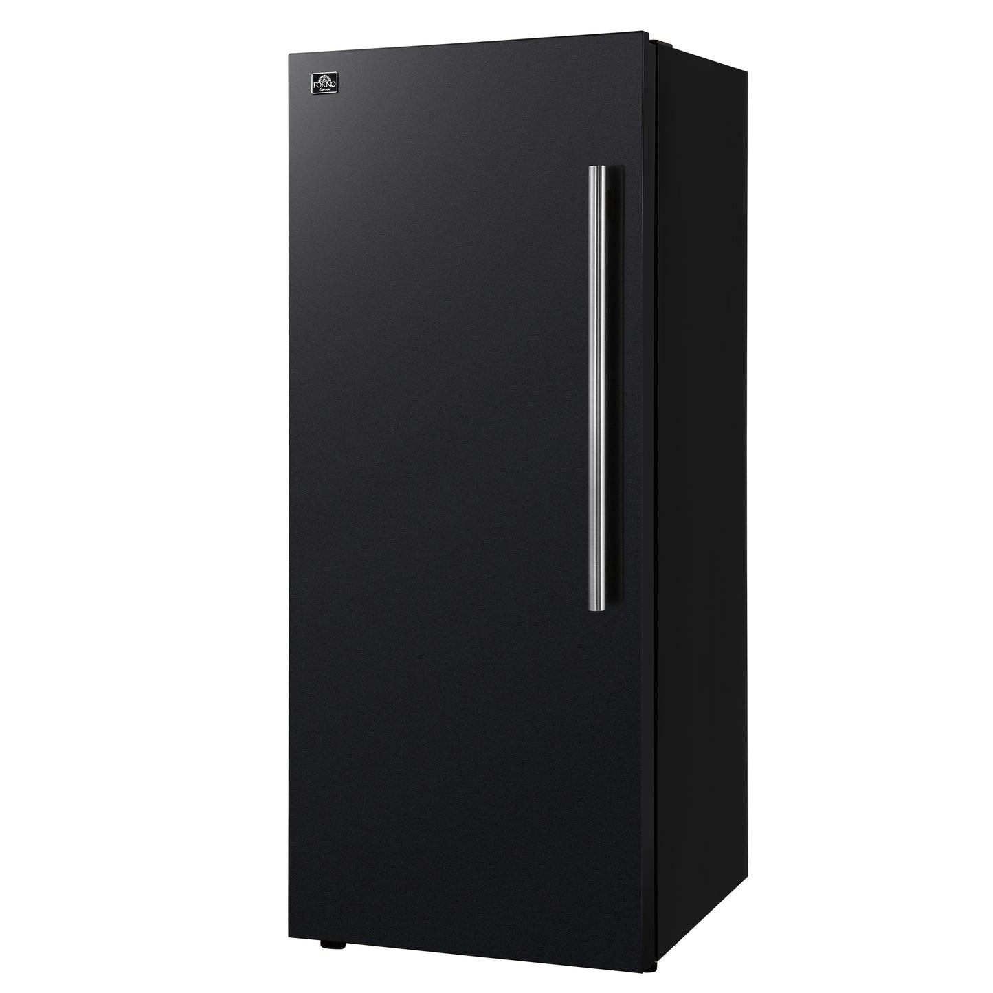 Forno Maderno 28-Inch Convertible Upright Freezer/Refrigerator in Black with Antique Brass Handle, 13.6 cu.ft., Left Swing - Forno Appliances