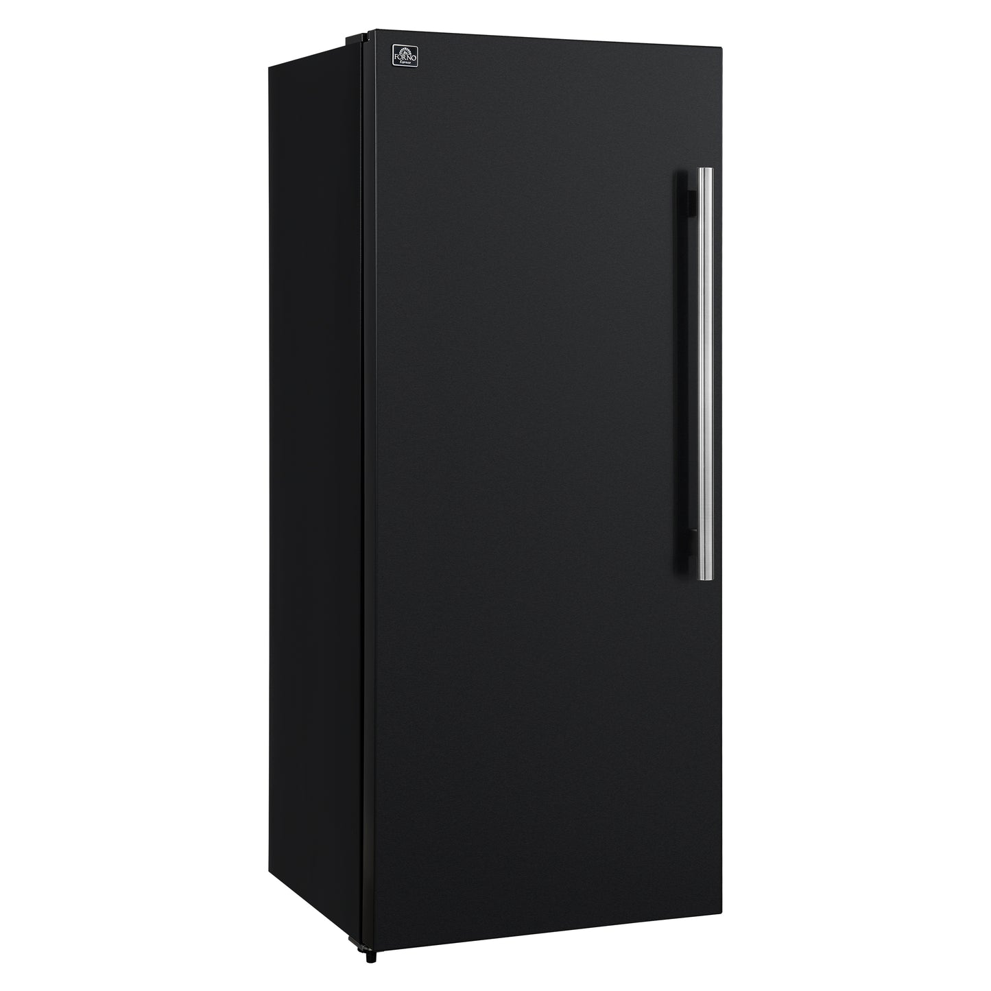 Forno Maderno 28-Inch Convertible Upright Freezer/Refrigerator in Black with Antique Brass Handle, 13.6 cu.ft., Left Swing - Forno Appliances