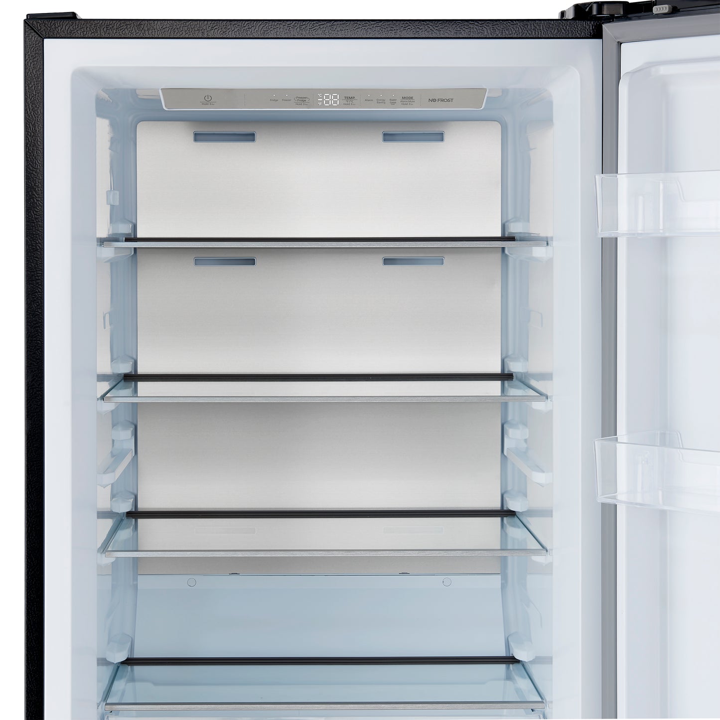 Forno Maderno 28-Inch Convertible Freezer/Refrigerator in Black with Antique Brass Handle, 13.6 cu.ft. Right Swing - Forno Appliances