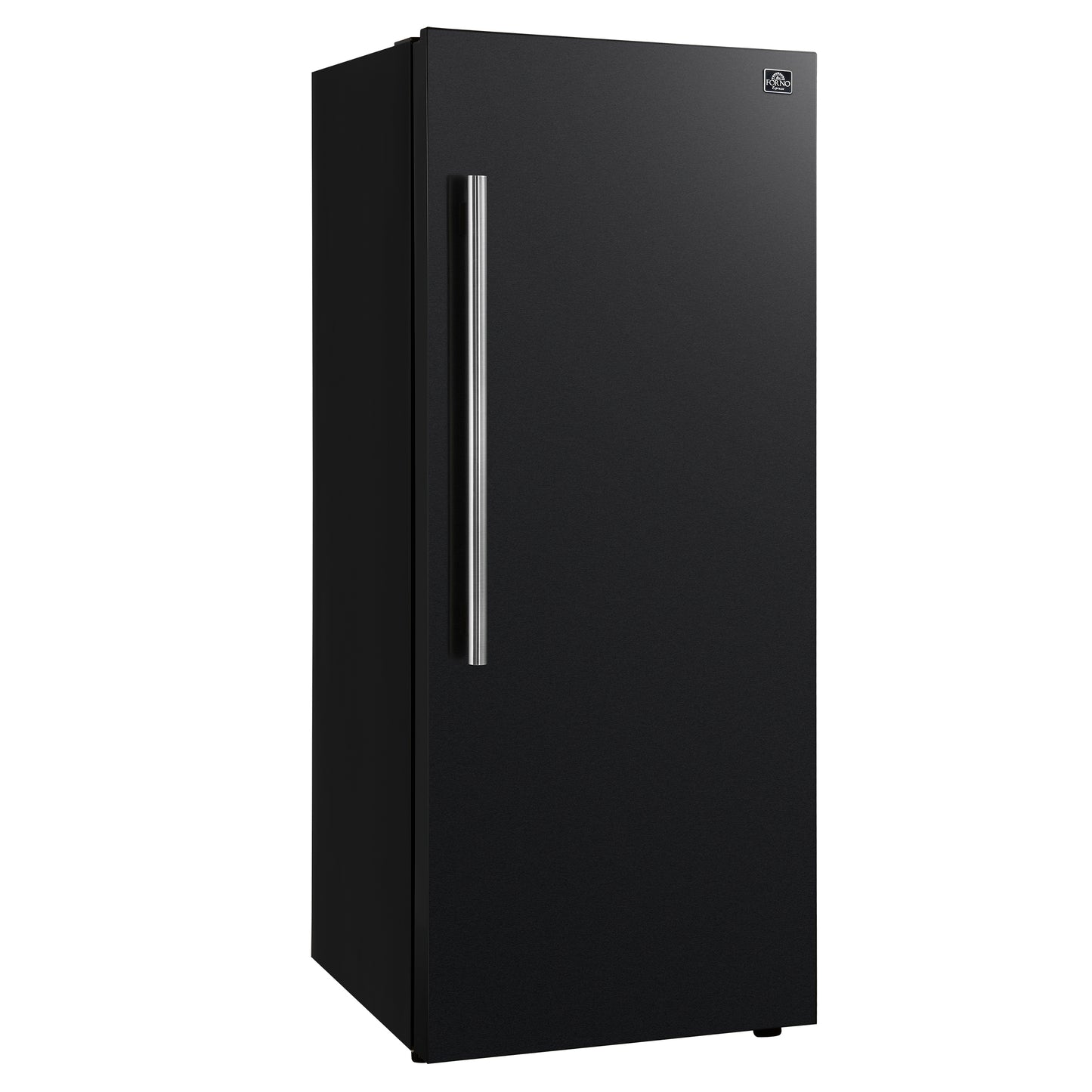 Forno Maderno 28-Inch Convertible Freezer/Refrigerator in Black with Antique Brass Handle, 13.6 cu.ft. Right Swing - Forno Appliances