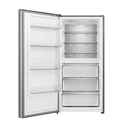 FORNO Maderno 28" Left Swing Convertible Freestanding Refrigerator/Freezer in Stainless Steel 13.6 cu.ft. - Forno Appliances