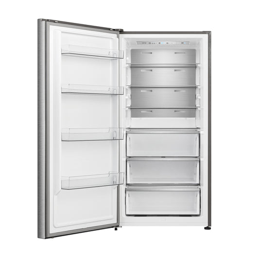FORNO Maderno 28" Left Swing Convertible Freestanding Refrigerator/Freezer in Stainless Steel 13.6 cu.ft. - Forno Appliances