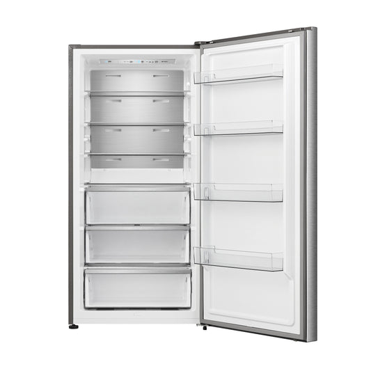 FORNO Maderno 28" Right Swing Convertible Freestanding Refrigerator/Freezer in Stainless Steel 13.6 cu.ft. - Forno Appliances