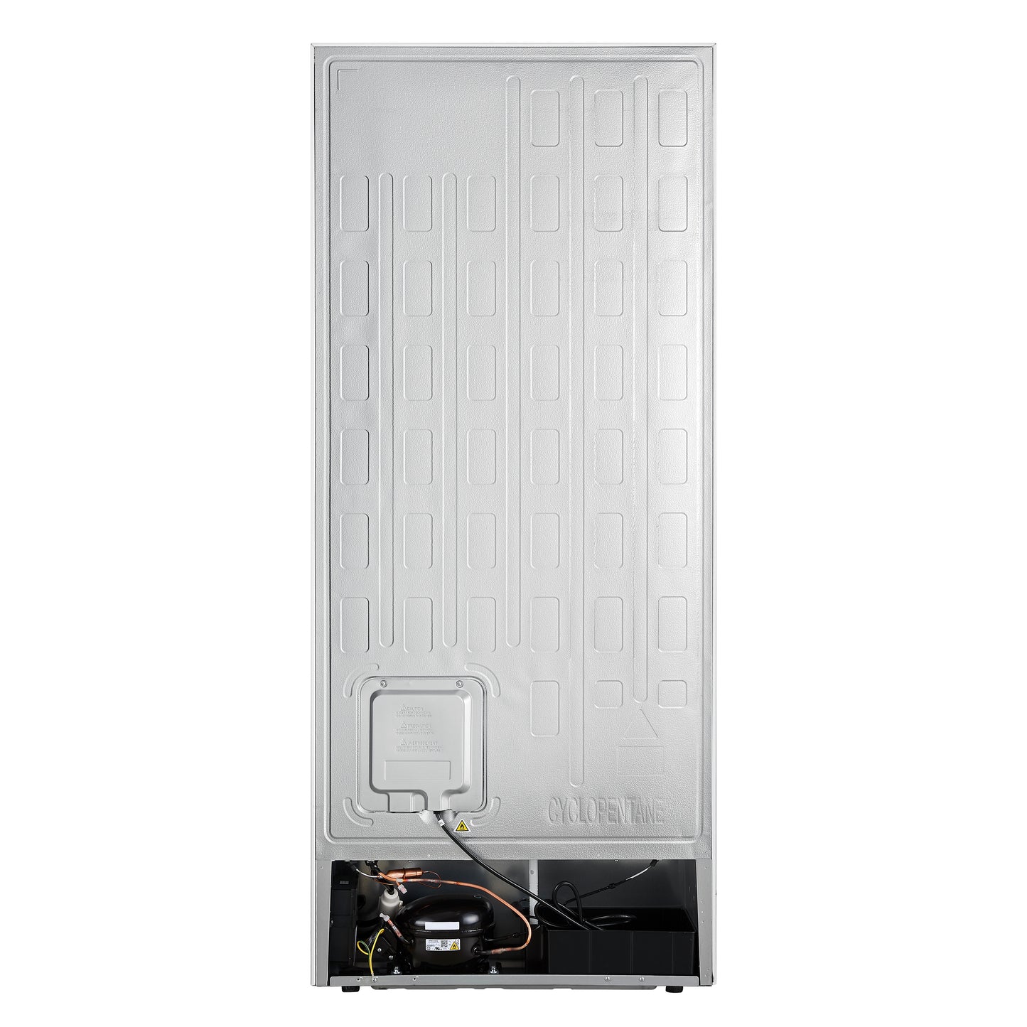 Forno Maderno 28-Inch Built-In Convertible Refrigerator in White with Antique Brass Handle, 13.6 cu.ft. Right Swing with Decorative Trim - 32-Inch Wide - Forno Appliances