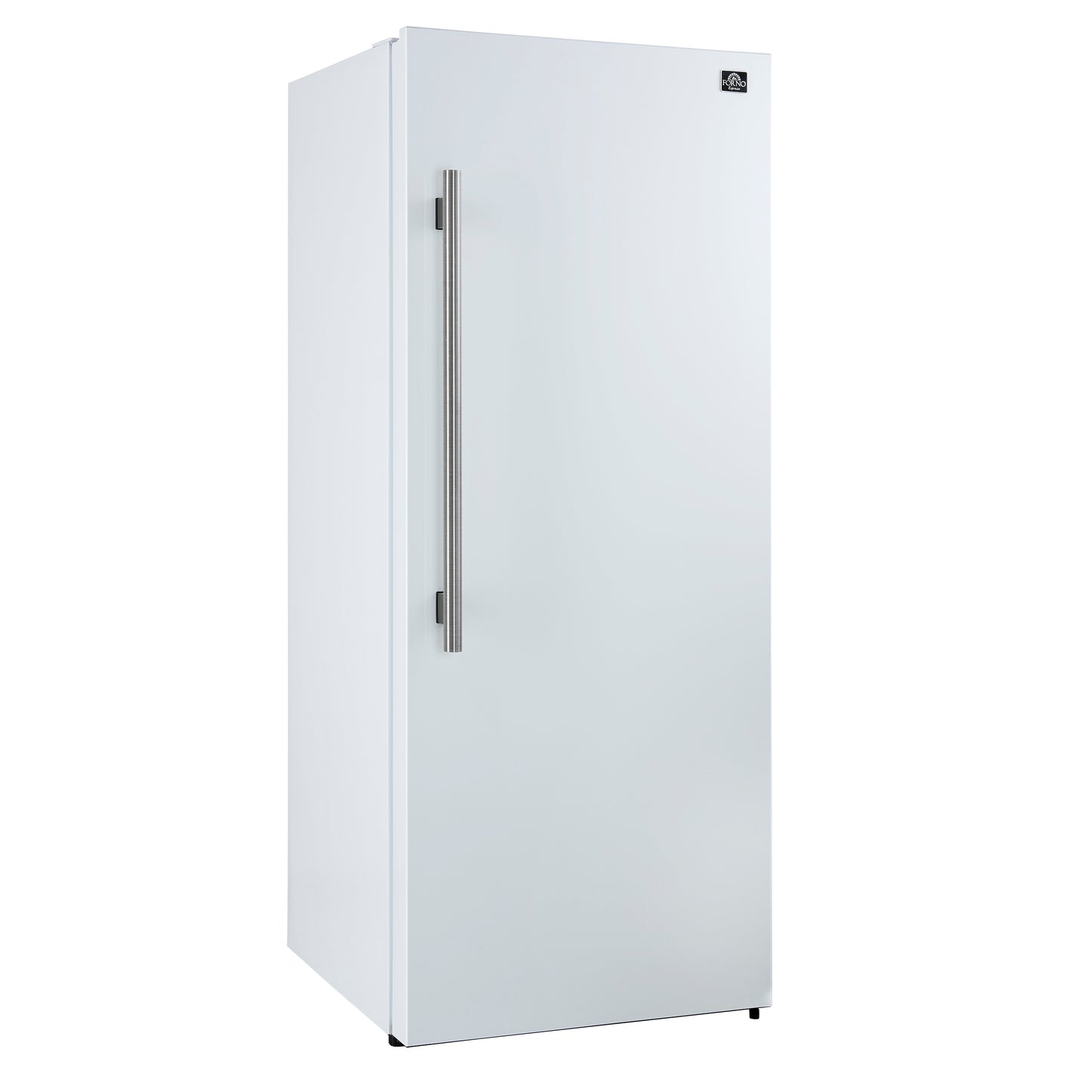Forno Maderno 28-Inch Convertible Freezer/Refrigerator in White with Antique Brass Handle, 13.6 cu.ft. Right Swing - Forno Appliances