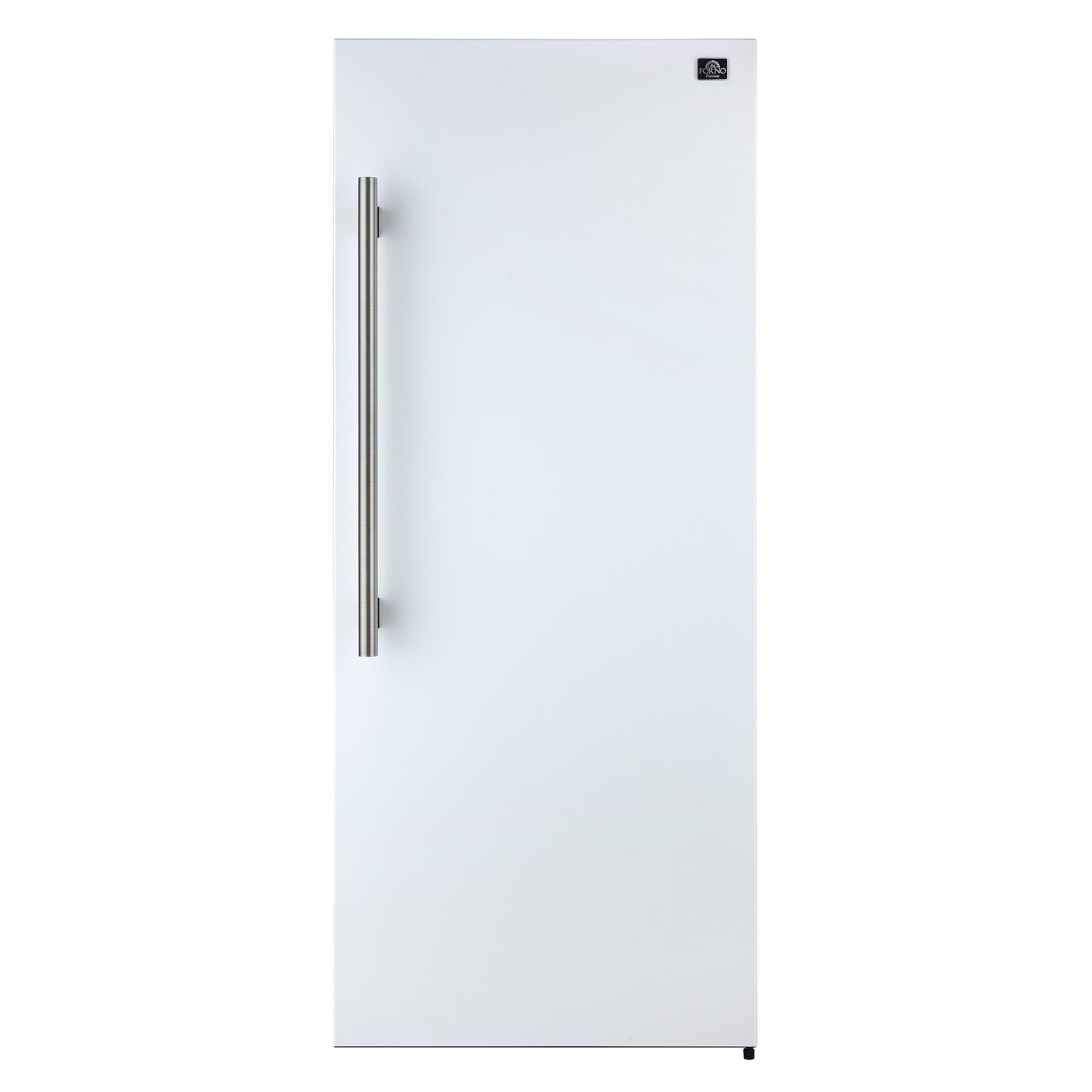 Forno Maderno 28-Inch Convertible Freezer/Refrigerator in White with Antique Brass Handle, 13.6 cu.ft. Right Swing - Forno Appliances