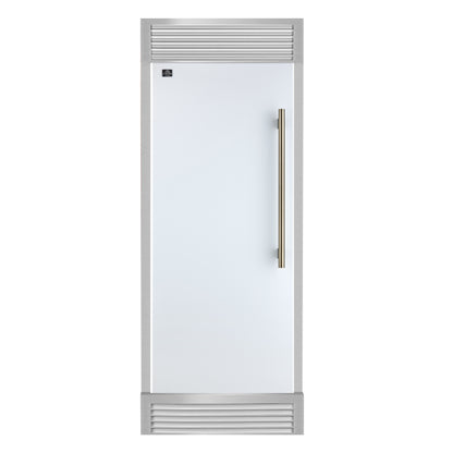 Forno Maderno 28" Built-In Convertible Refrigerator in White, 13.6 cu.ft. Left Swing with Decorative Grill - 32" Wide - Forno Appliances