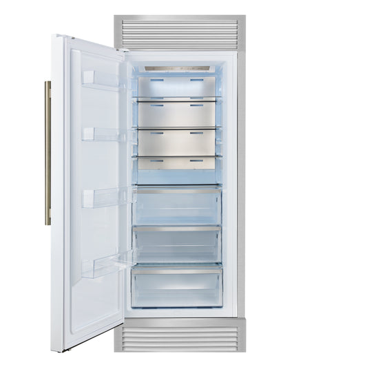 Forno Maderno 28" Built-In Convertible Refrigerator in White, 13.6 cu.ft. Left Swing with Decorative Grill - 32" Wide - Forno Appliances