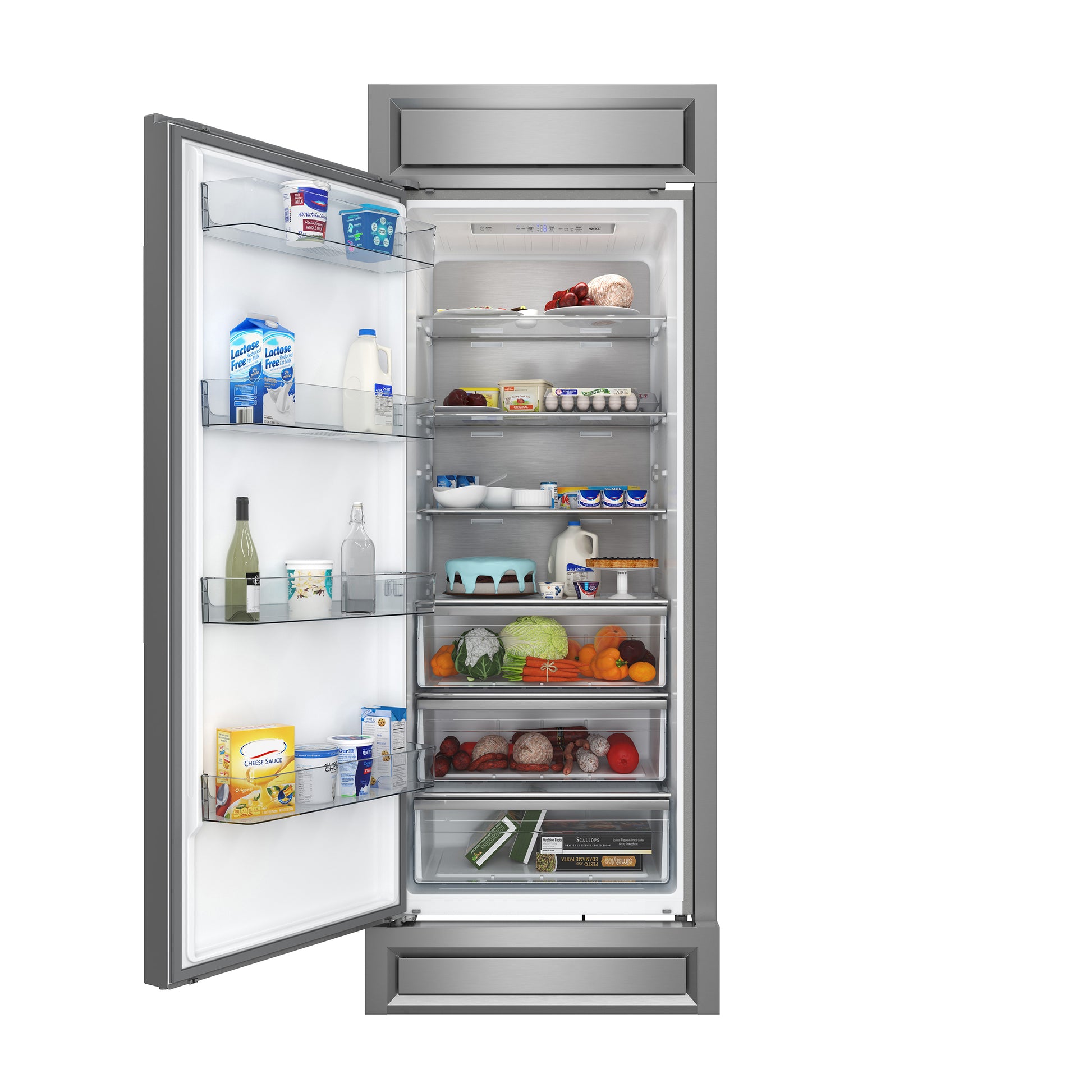 Forno Maderno 28-Inch Built-In Convertible Refrigerator, 13.6 cu.ft, Left Swing, Decorative Grill, ENERGY STAR Certified - Forno Appliances