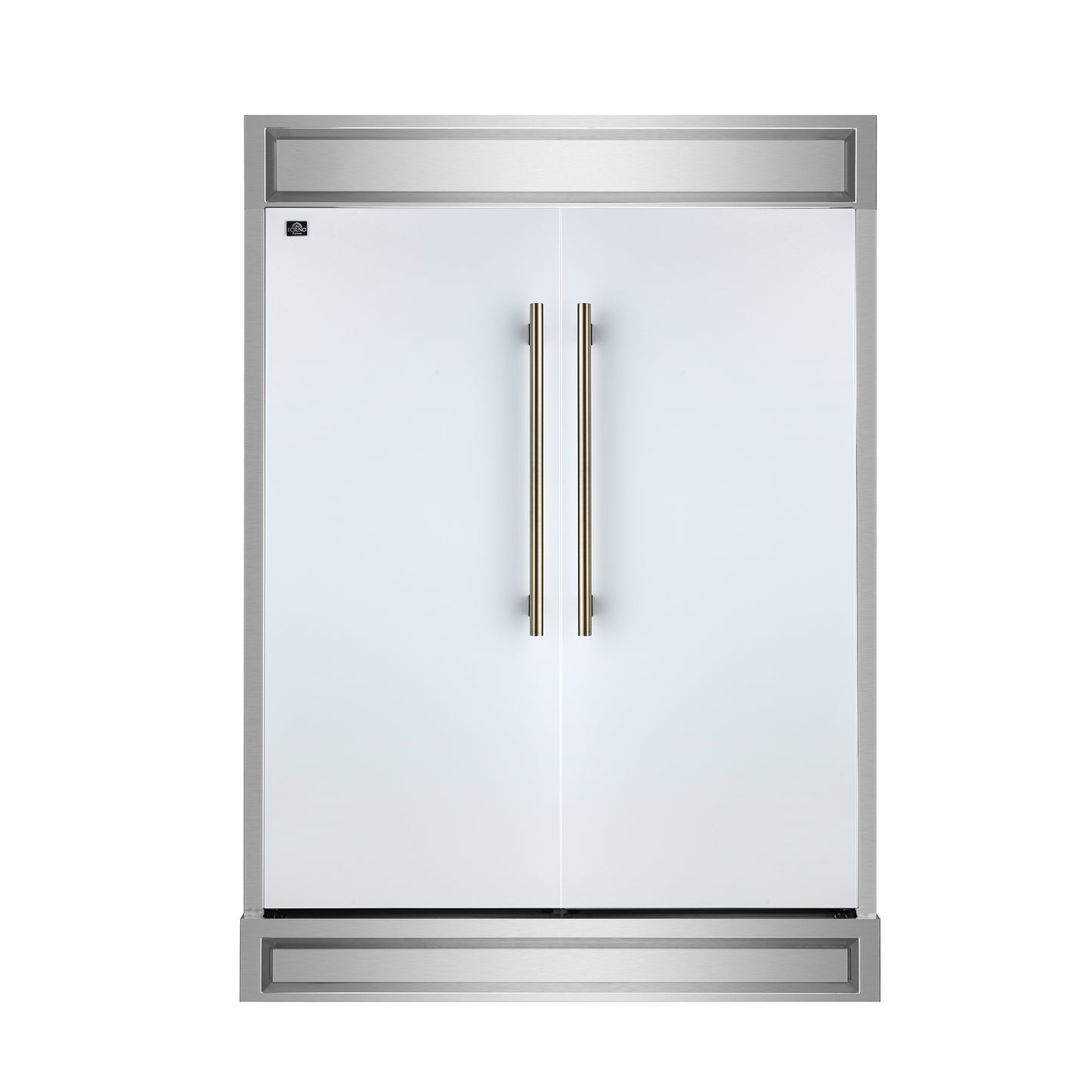 Forno Maderno 2-28-Inch Wide Convertible Refrigerator/Freezer in White, Decorative Trim, 27.2 cu.ft, 84-Inch High, ENERGY STAR Certified - Forno Appliances