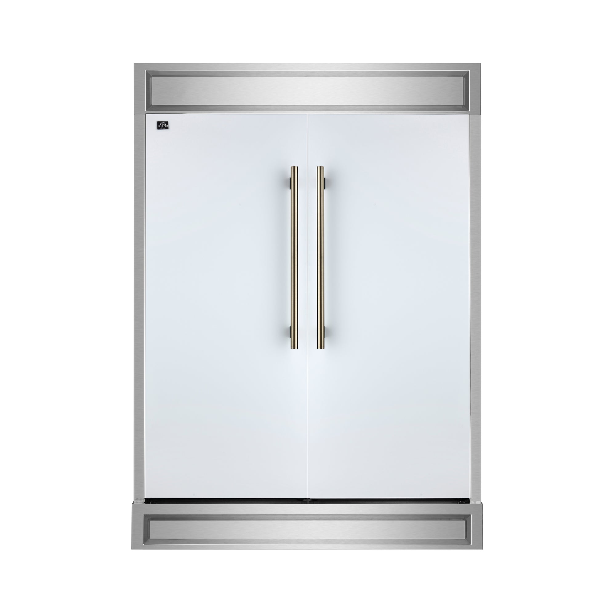 Forno Maderno 2-28-Inch Wide Convertible Refrigerator/Freezer in White, Decorative Trim, 27.2 cu.ft, 84-Inch High, ENERGY STAR Certified - Forno Appliances