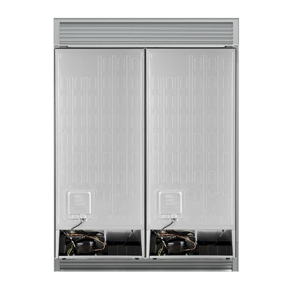Forno Maderno 2-28-Inch Wide Convertible Refrigerator/Freezer in Black, Decorative Trim Grill, 27.2 cu.ft, 84-Inch High, ENERGY STAR Certified - Forno Appliances