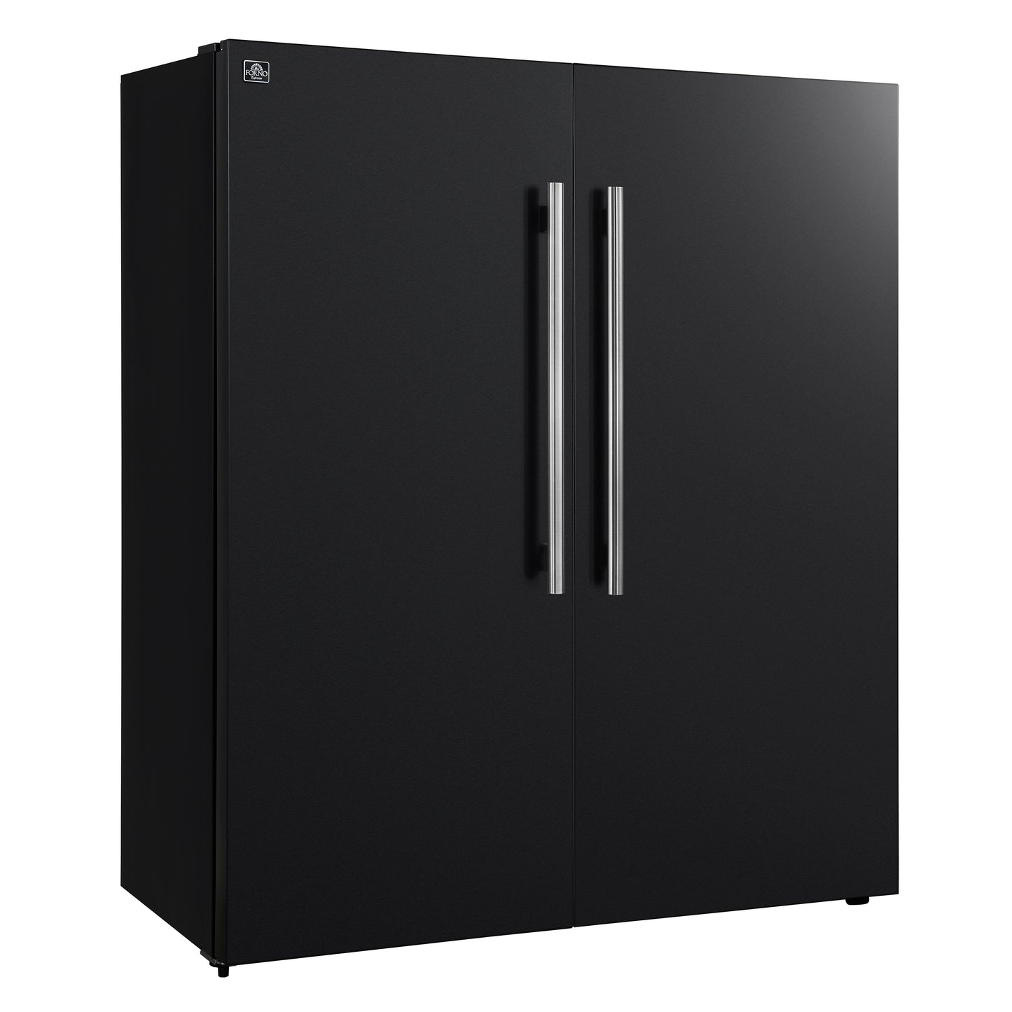Forno Maderno 2-28-Inch Wide Convertible Refrigerator/Freezer in Black, Decorative Trim Grill, 27.2 cu.ft, 84-Inch High, ENERGY STAR Certified - Forno Appliances