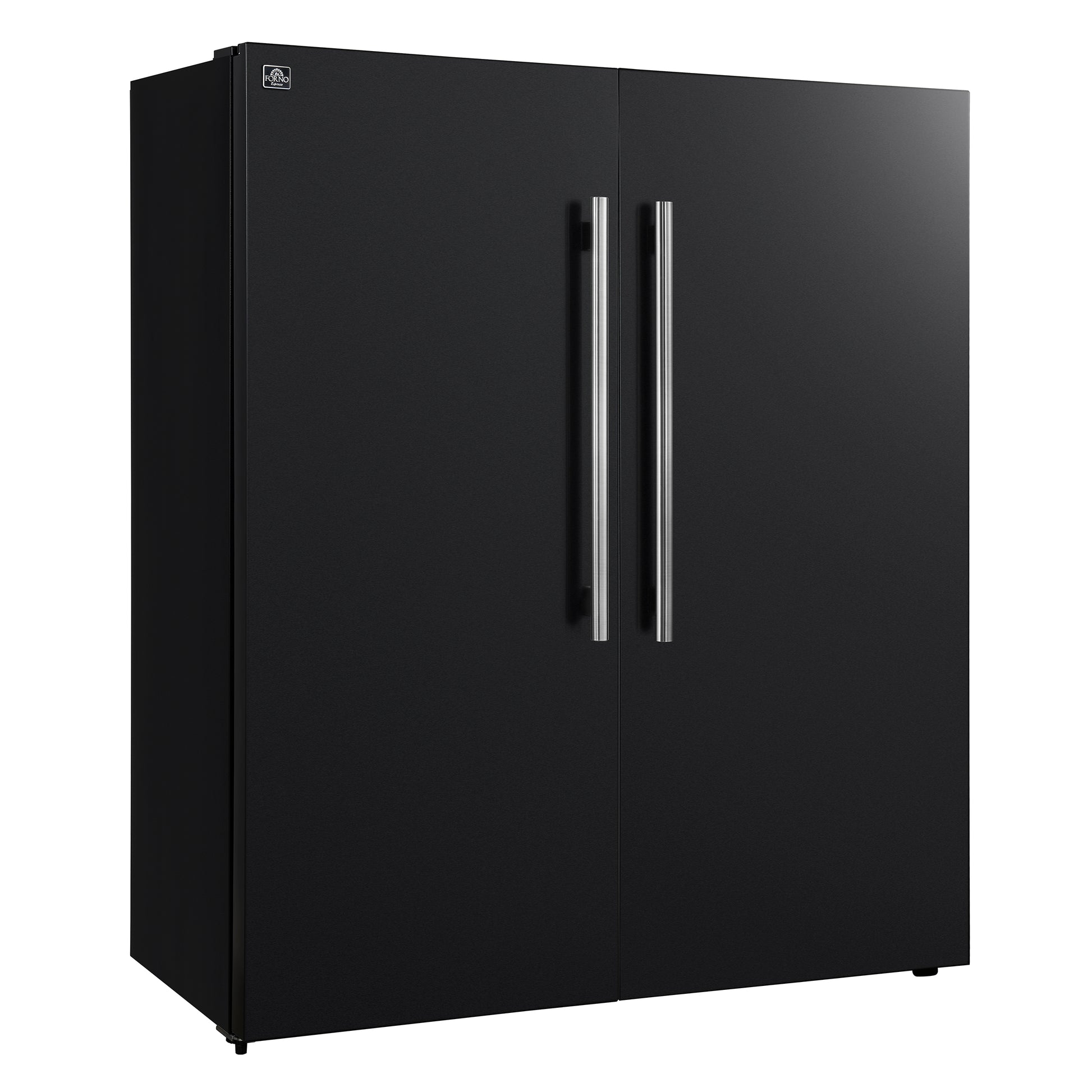 Forno Maderno 2-28-Inch Wide Convertible Refrigerator/Freezer in Black, Decorative Trim Grill, 27.2 cu.ft, 84-Inch High, ENERGY STAR Certified - Forno Appliances