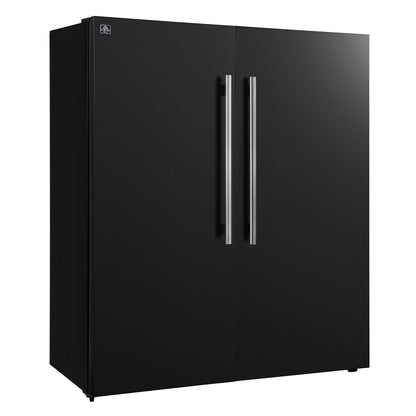 Forno Maderno 2-28-Inch Wide Convertible Refrigerator/Freezer in Black, Decorative Trim Grill, 27.2 cu.ft, 84-Inch High, ENERGY STAR Certified - Forno Appliances