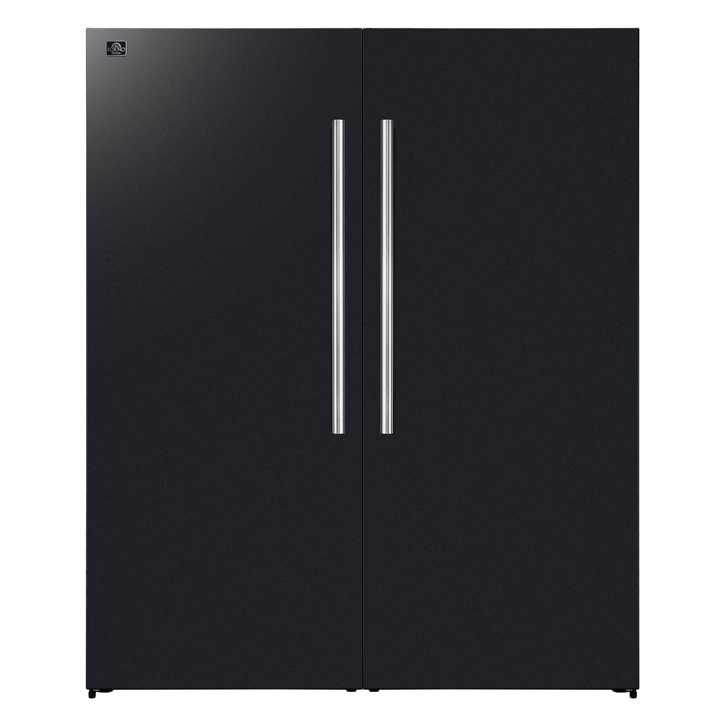 Forno Maderno 2-28-Inch Wide Convertible Refrigerator/Freezer in Black, Decorative Trim Grill, 27.2 cu.ft, 84-Inch High, ENERGY STAR Certified - Forno Appliances