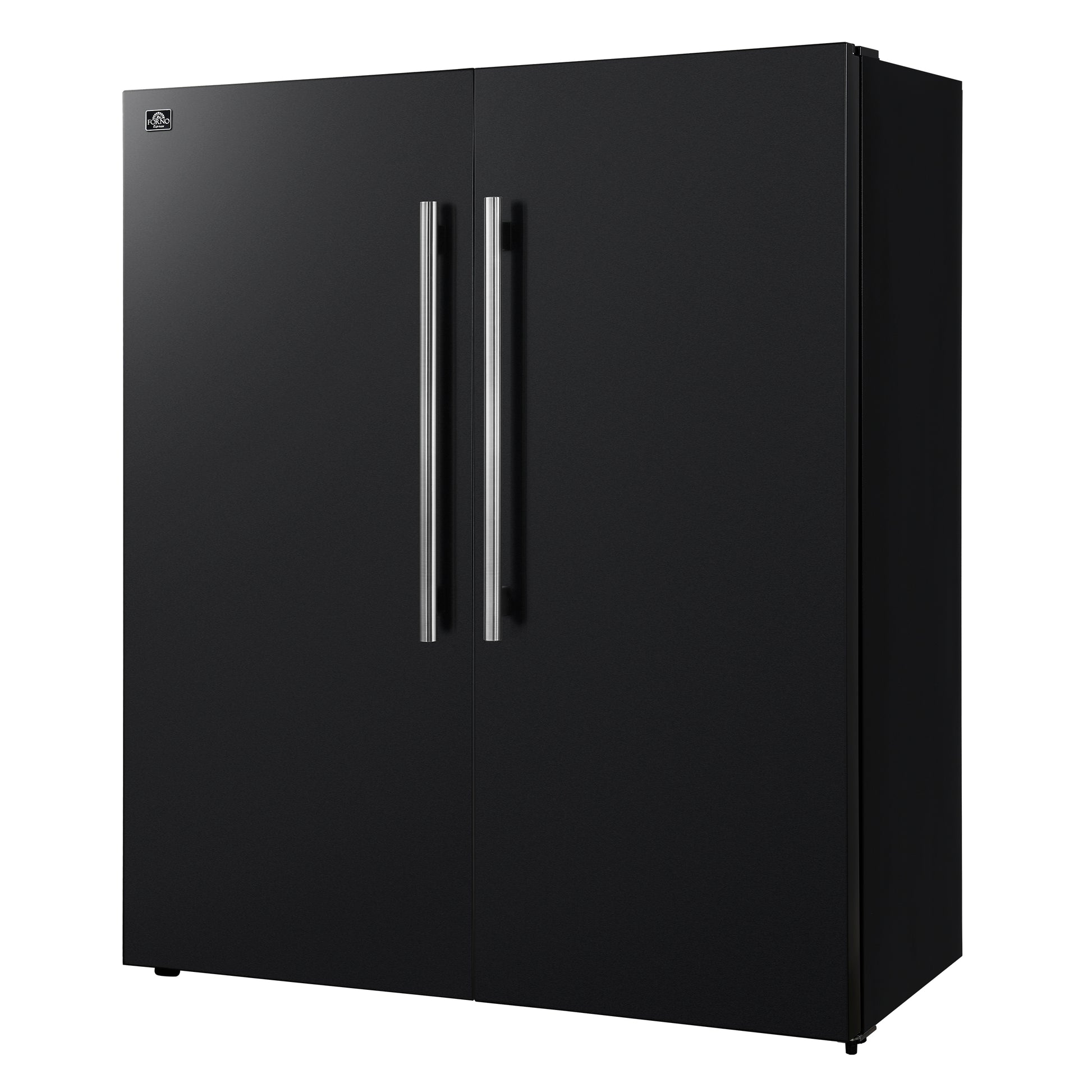 Forno Maderno 2-28-Inch Wide Convertible Refrigerator/Freezer in Black, Decorative Trim Grill, 27.2 cu.ft, 84-Inch High, ENERGY STAR Certified - Forno Appliances