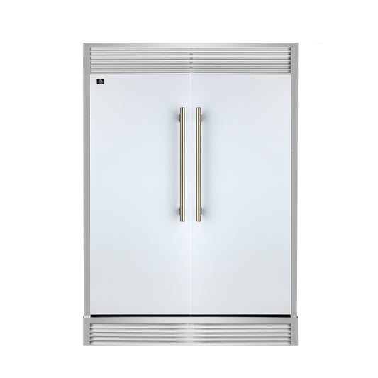 Forno Maderno 2-28-Inch Wide Convertible Refrigerator/Freezer in White, Decorative Trim, 27.2 cu.ft, 84-Inch High, ENERGY STAR Certified - Forno Appliances