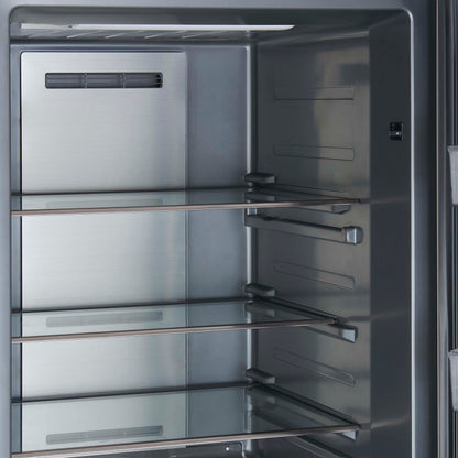 Forno Fortezza 32 Inch Right-Swing Convertible Refrigerator/Freezer with Trim Kit, Stainless Steel, Total No Frost - Forno Appliances