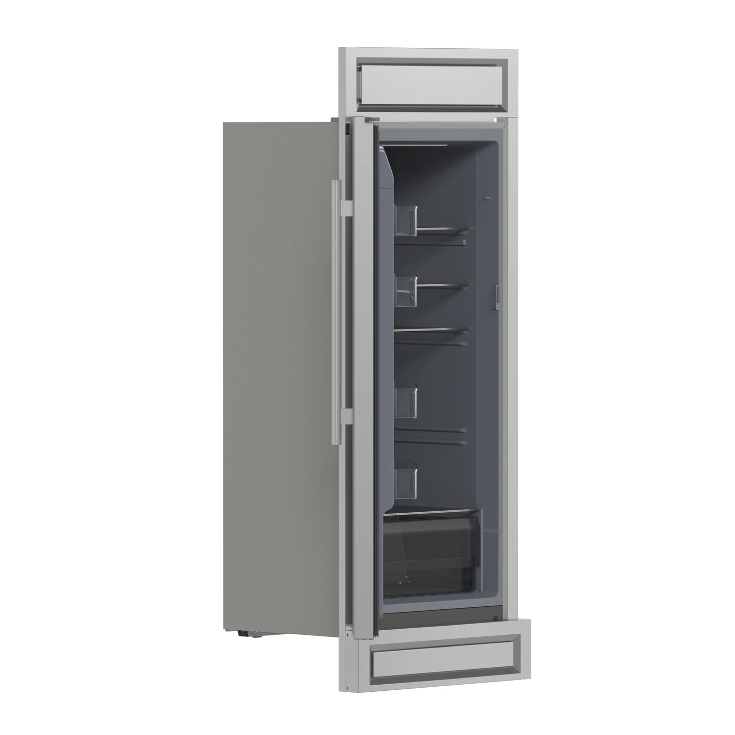 Forno Fortezza 32 Inch Left-Swing Freezer with Trim Kit, Stainless Steel, with Automatic Ice Maker - Forno Appliances