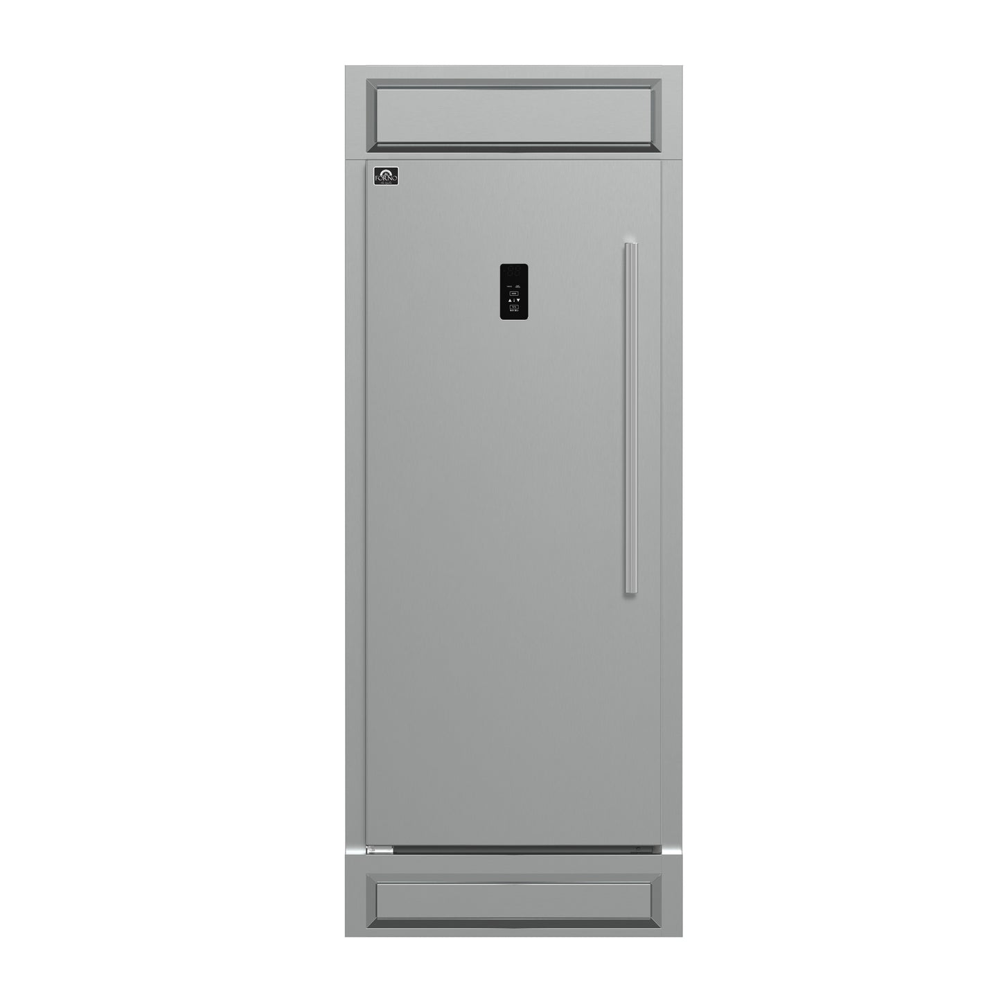 Forno Fortezza 32 Inch Left-Swing Freezer with Trim Kit, Stainless Steel, with Automatic Ice Maker - Forno Appliances
