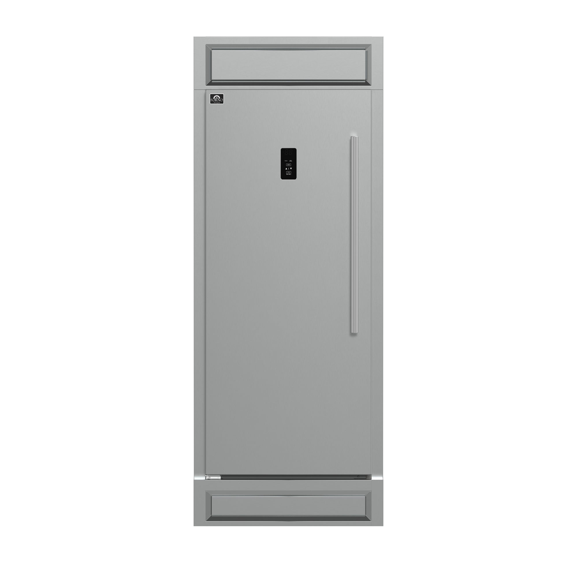 Forno Fortezza 32 Inch Left-Swing Freezer with Trim Kit, Stainless Steel, with Automatic Ice Maker - Forno Appliances