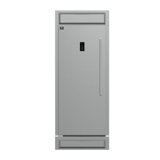 Forno Fortezza 32 Inch Left-Swing Freezer with Trim Kit, Stainless Steel, with Automatic Ice Maker - Forno Appliances