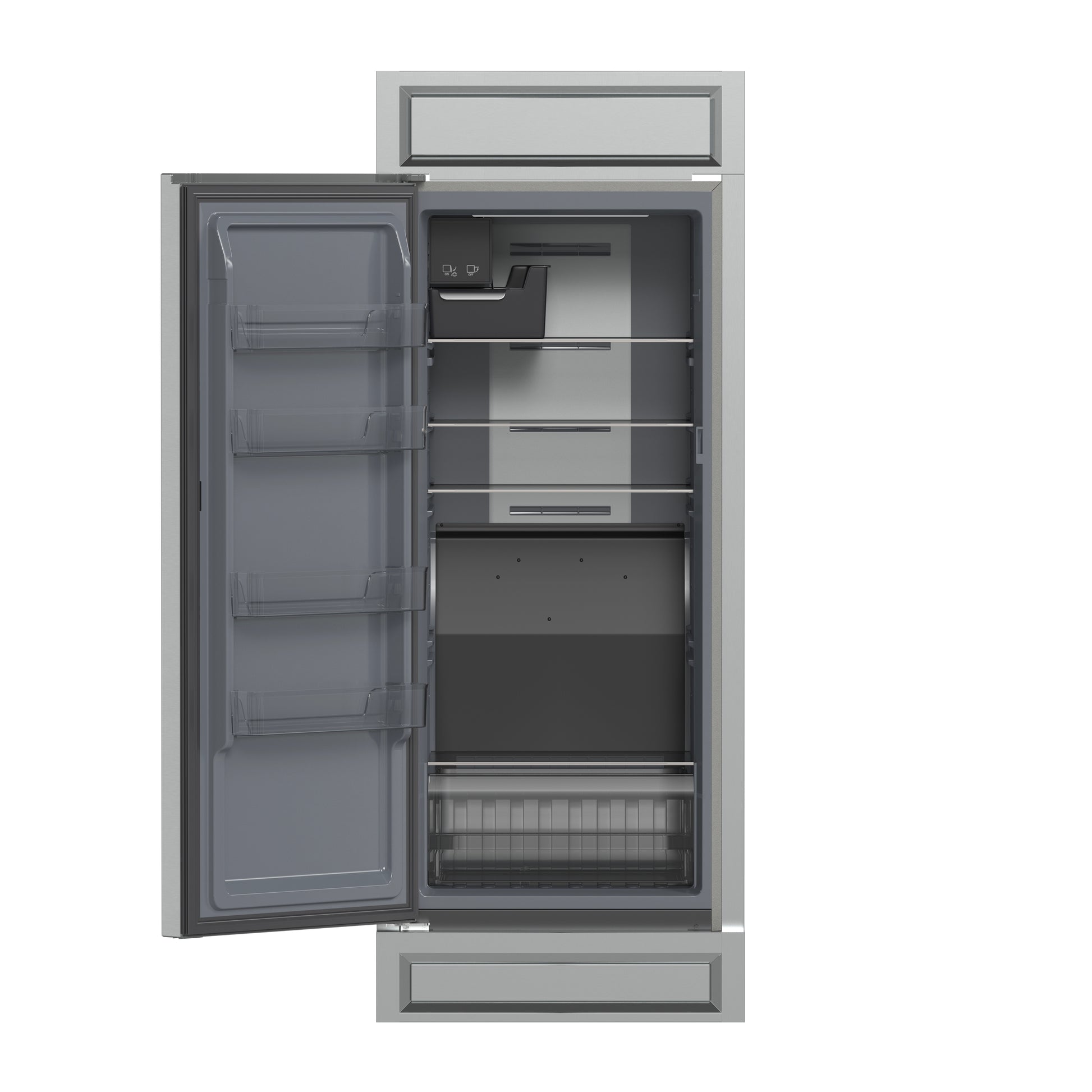 Forno Fortezza 32 Inch Left-Swing Freezer with Trim Kit, Stainless Steel, with Automatic Ice Maker - Forno Appliances