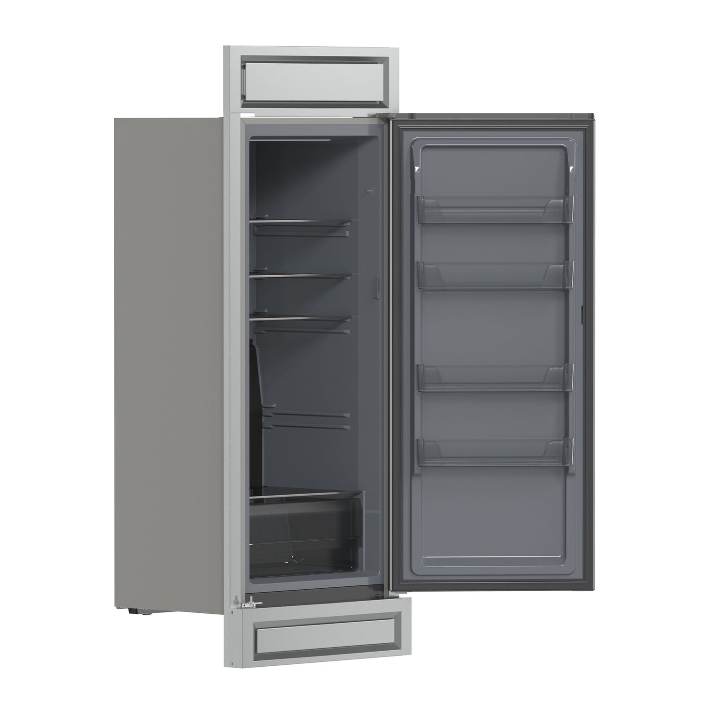 Forno Fortezza 32 Inch Right-Swing Convertible Refrigerator/Freezer with Trim Kit, Stainless Steel, Total No Frost - Forno Appliances