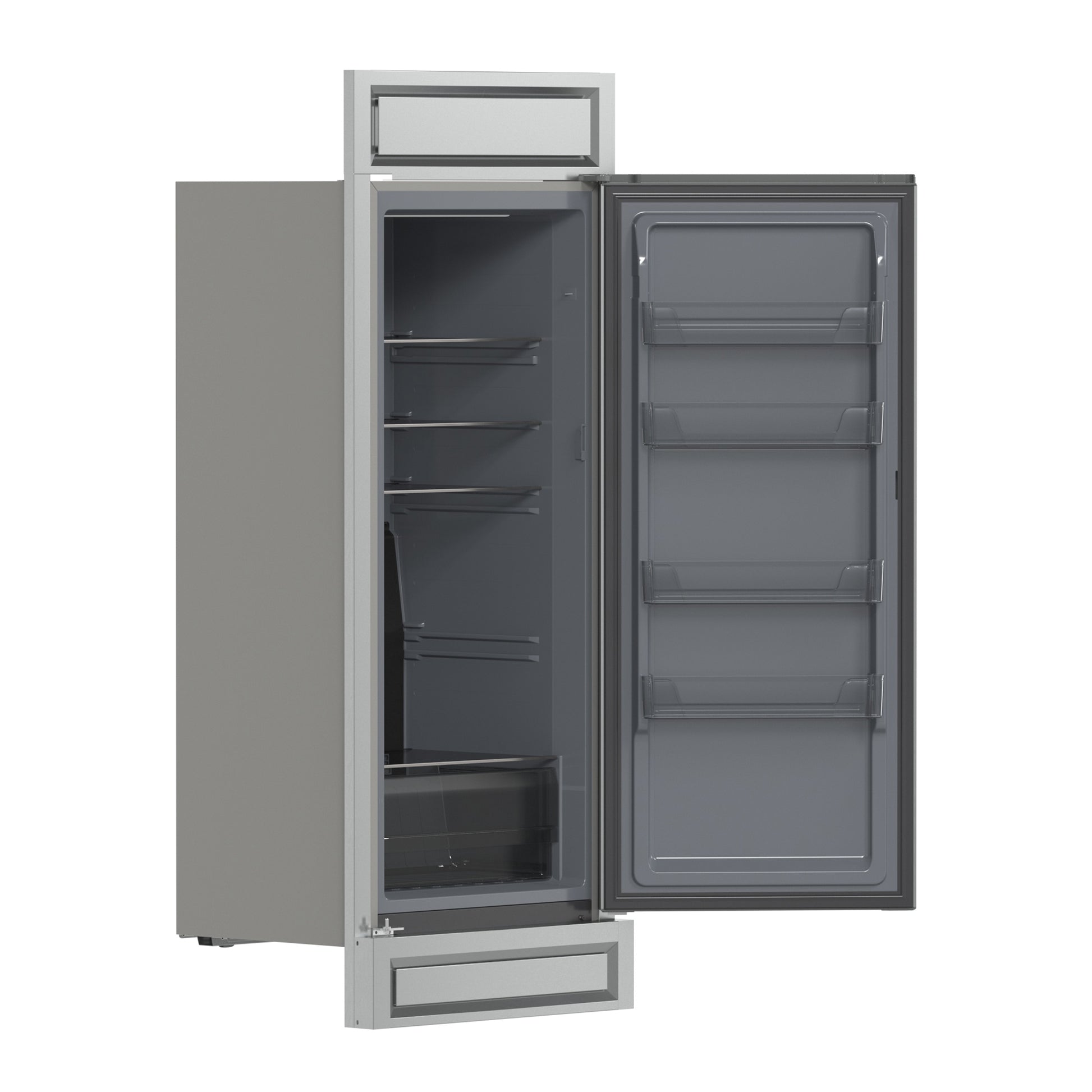 Forno Fortezza 32 Inch Right-Swing Convertible Refrigerator/Freezer with Trim Kit, Stainless Steel, Total No Frost - Forno Appliances