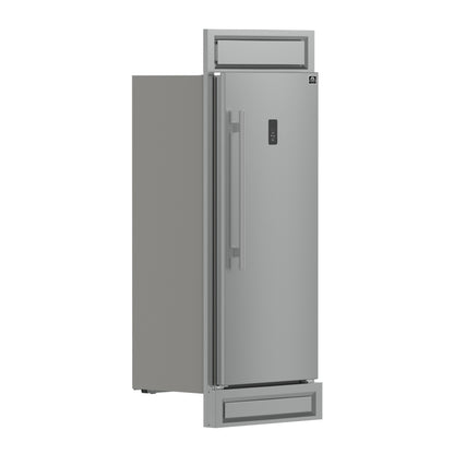 Forno Fortezza 32 Inch Right-Swing Convertible Refrigerator/Freezer with Trim Kit, Stainless Steel, Total No Frost - Forno Appliances