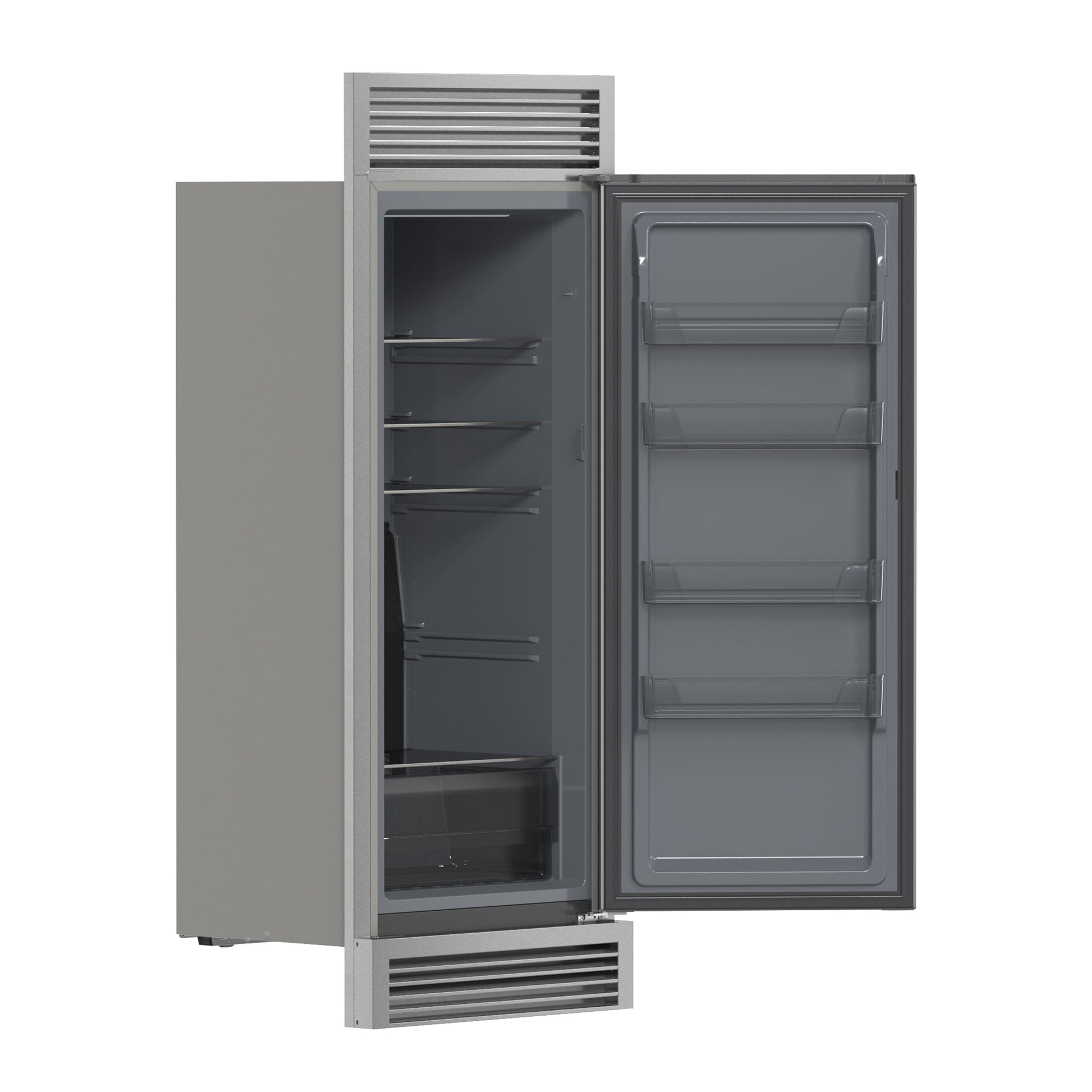 Forno Fortezza 32 Inch Right-Swing Convertible Refrigerator/Freezer with Trim Grill, Stainless Steel, Total No Frost - Forno Appliances