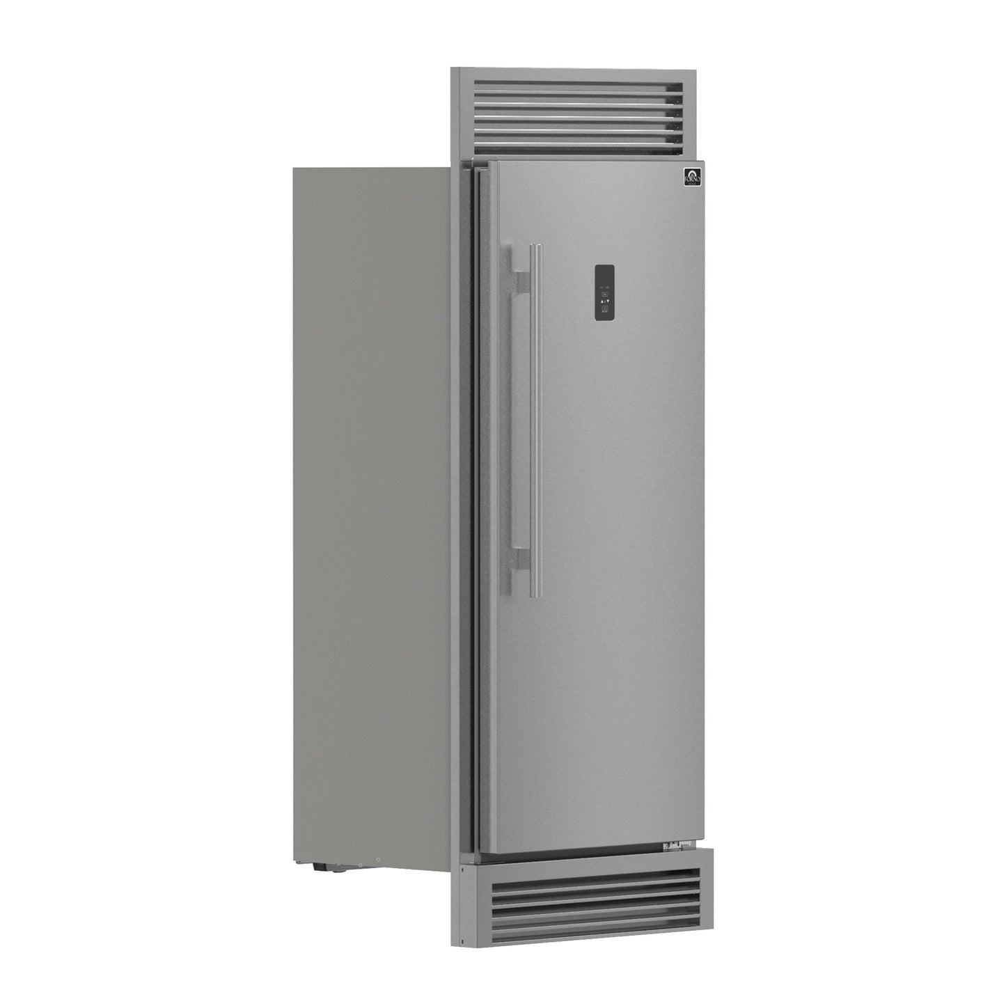 Forno Fortezza 32 Inch Right-Swing Convertible Refrigerator/Freezer with Trim Grill, Stainless Steel, Total No Frost - Forno Appliances
