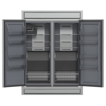 FORNO 5-Piece SS Kitchen Bundle - 48" Gas Range, 60" SxS Fridge, 48" Range Hood, 24" DW, 30" MW - Forno Appliances