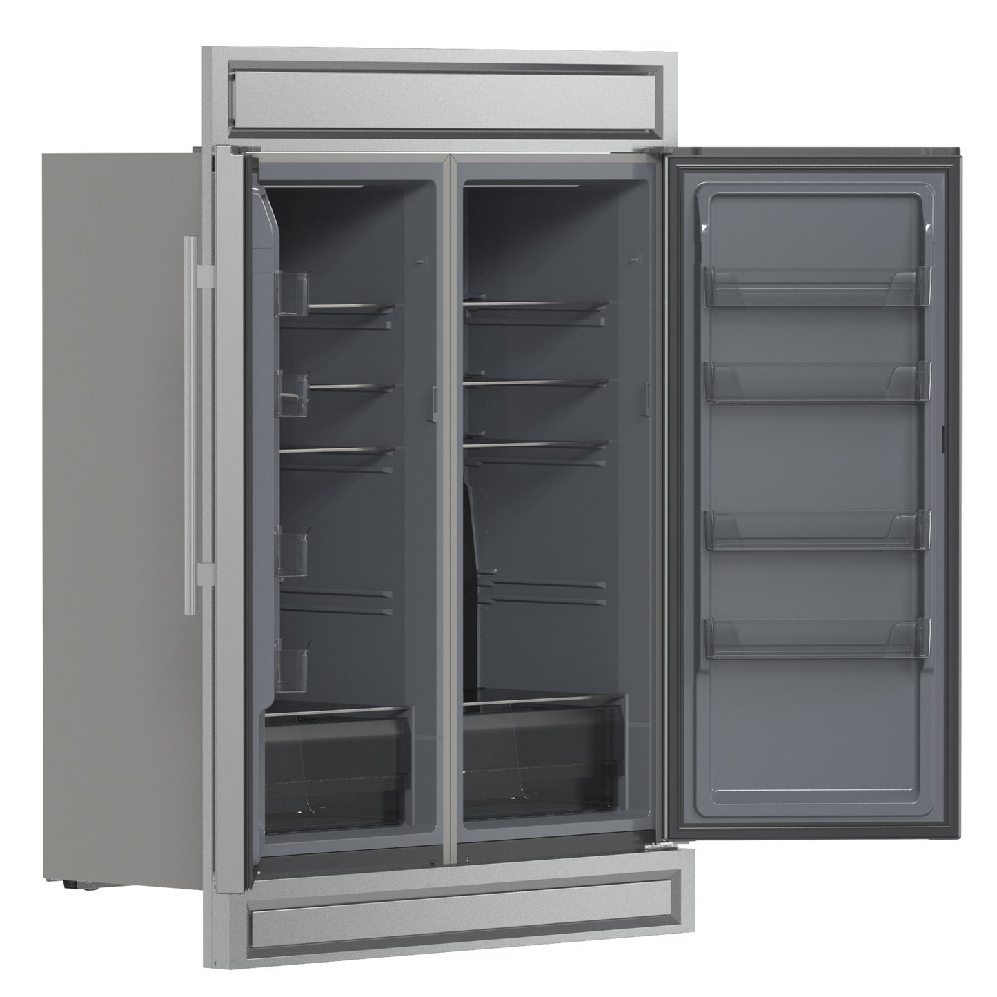 FORNO 5-Piece SS Kitchen Bundle - 48" Gas Range, 60" SxS Fridge, 48" Range Hood, 24" DW, 30" MW - Forno Appliances