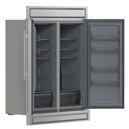 FORNO 5-Piece SS Kitchen Bundle - 48" Gas Range, 60" SxS Fridge, 48" Range Hood, 24" DW, 30" MW - Forno Appliances