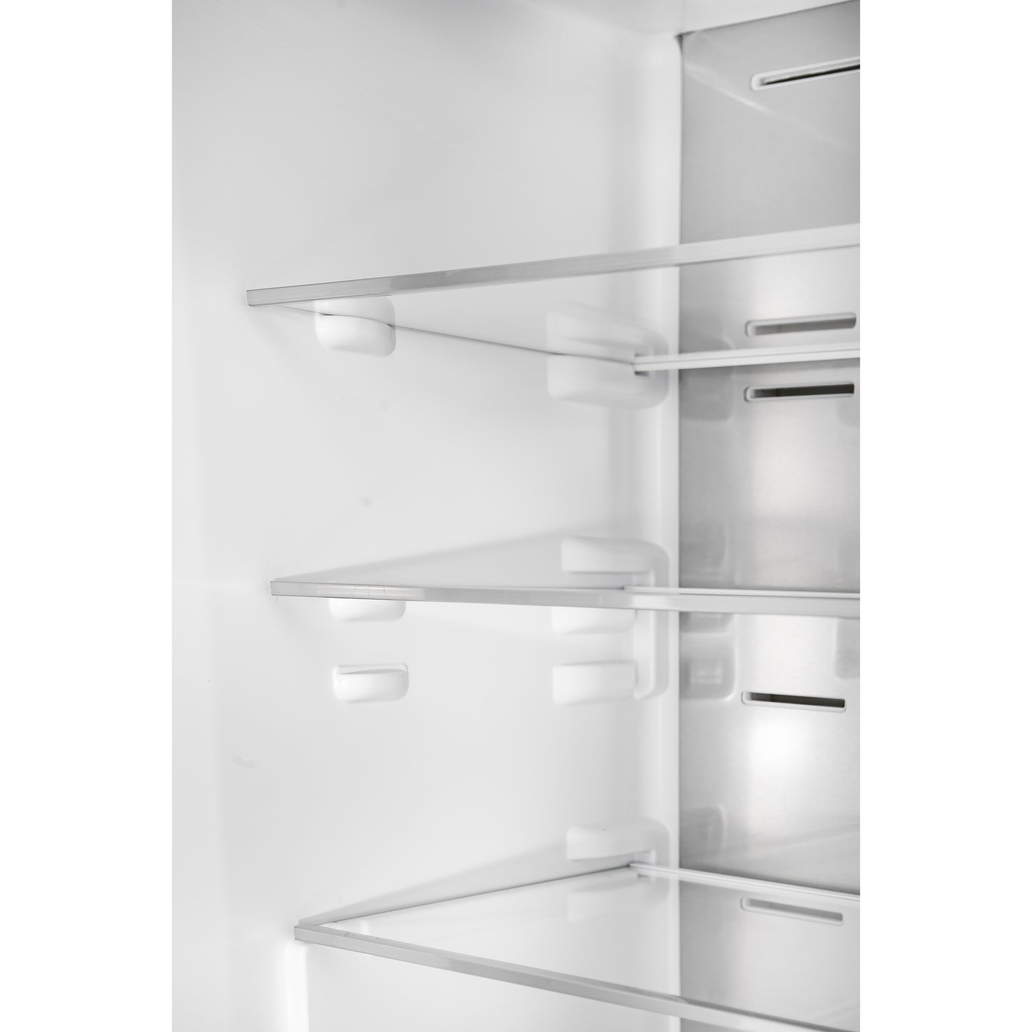 Custodia 24" Bottom Freezer, 10.3 cf., Left Swing, Ice Maker, Total No frost, Black, Antique Brass handles - Forno Appliances