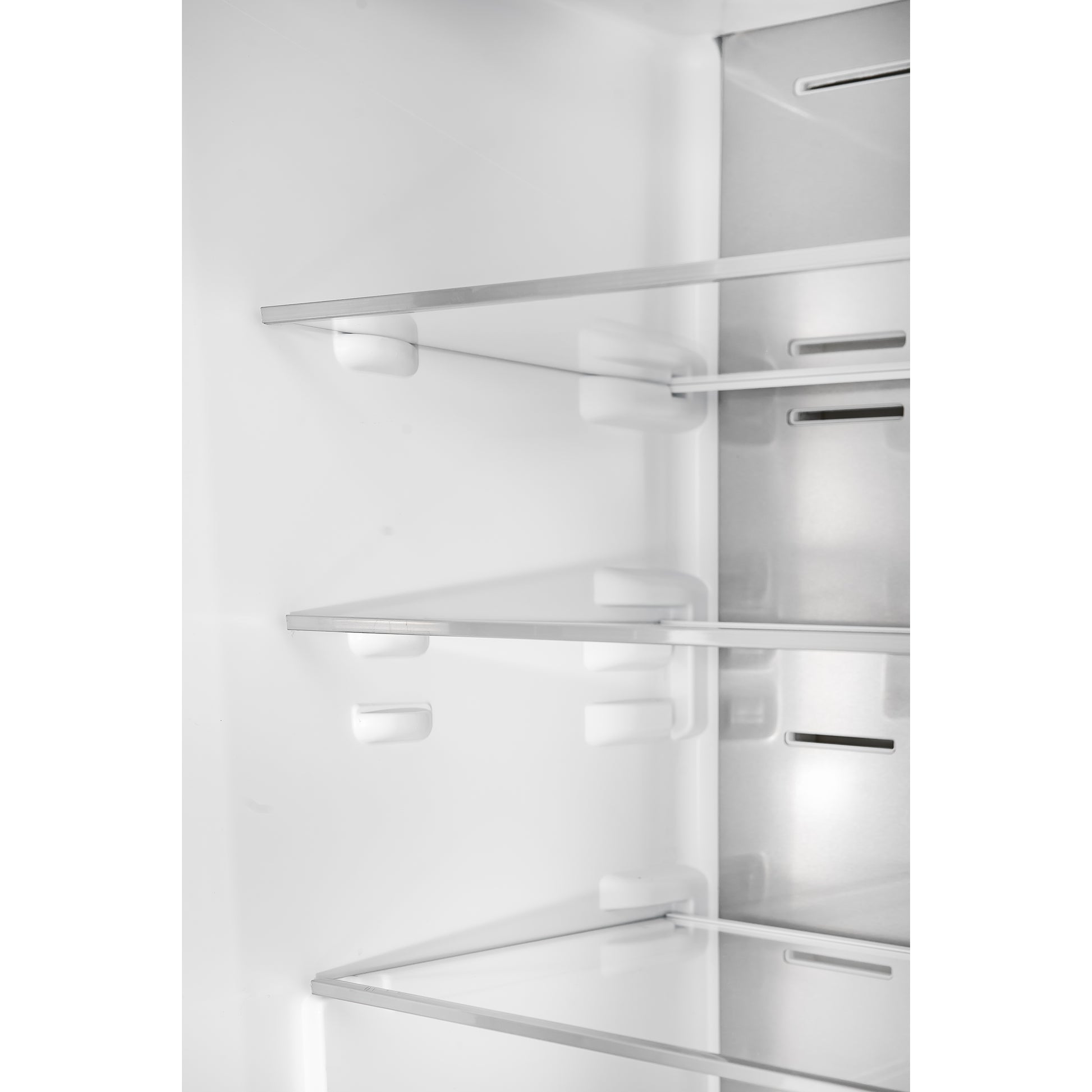 Custodia 24" Bottom Freezer, 10.3 cf., Left Swing, Ice Maker, Total No frost, Black, Antique Brass handles - Forno Appliances
