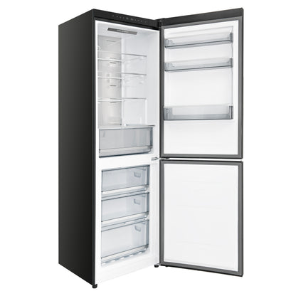 Custodia 24" Bottom Freezer, 10.3 cf., Right Swing, Total No frost, Black, Antique Brass handles - Forno Appliances
