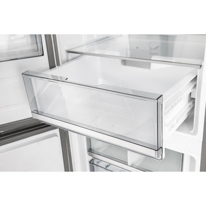 Custodia 24" Bottom Freezer, 10.3 cf., Left Swing, Ice Maker, Total No frost, Stainless Steel handles - Forno Appliances