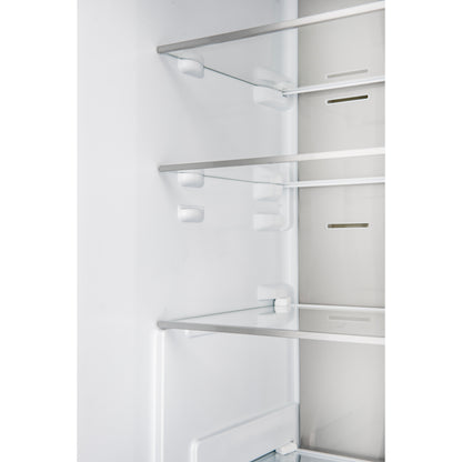 Custodia 24" Bottom Freezer, 10.3 cf., Left Swing, Ice Maker, Total No frost, Stainless Steel handles - Forno Appliances