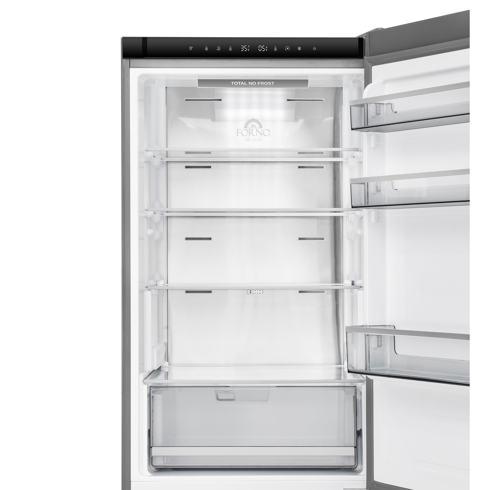 Custodia 24" Bottom Freezer, 10.3 cf., Right Swing, Total No frost, Stainless Steel handles - Forno Appliances