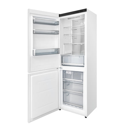 Custodia 24" Bottom Freezer, 10.3 cf., Left Swing, Ice Maker, Total No frost, White, Antique Brass handles - Forno Appliances