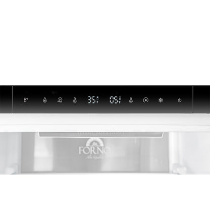 Custodia 24" Bottom Freezer, 10.3 cf., Right Swing, Total No frost, White, Antique Brass handles - Forno Appliances