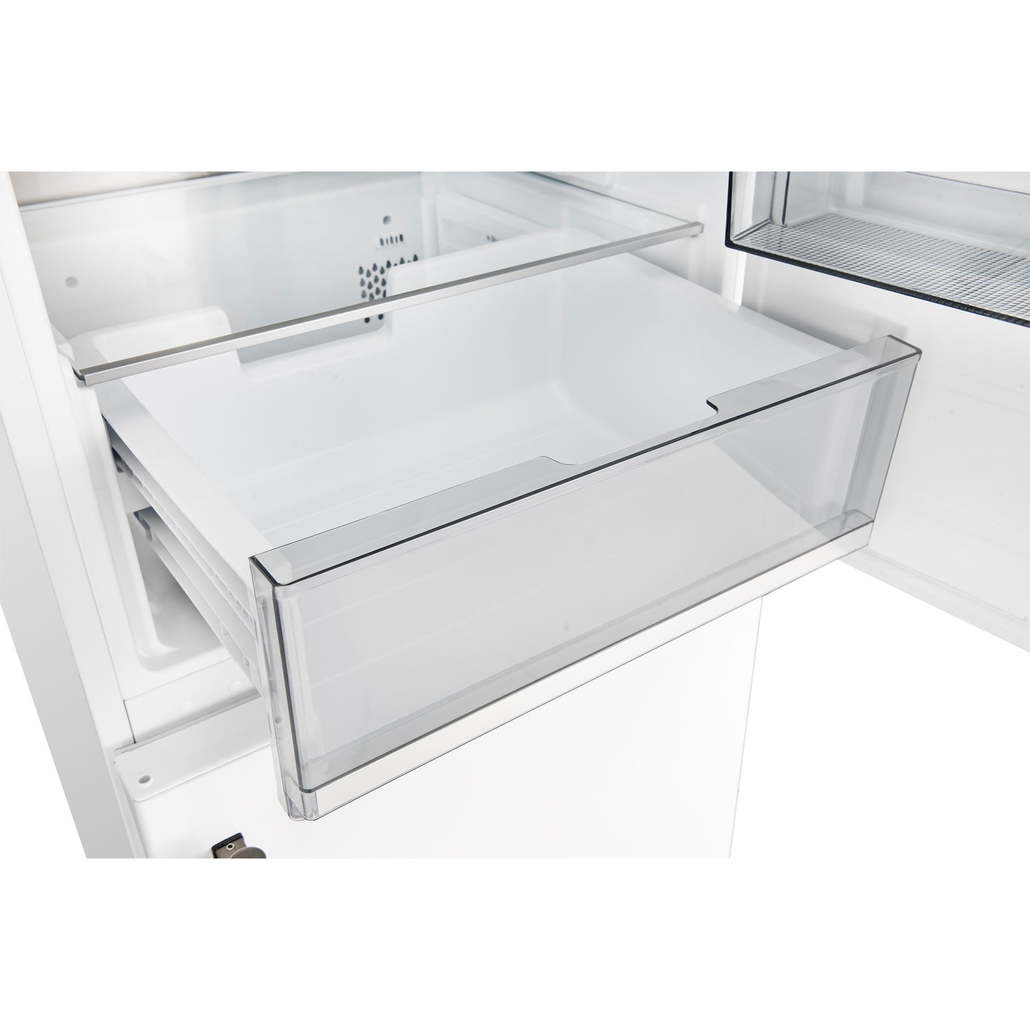Custodia 24" Bottom Freezer, 10.3 cf., Right Swing, Total No frost, White, Antique Brass handles - Forno Appliances