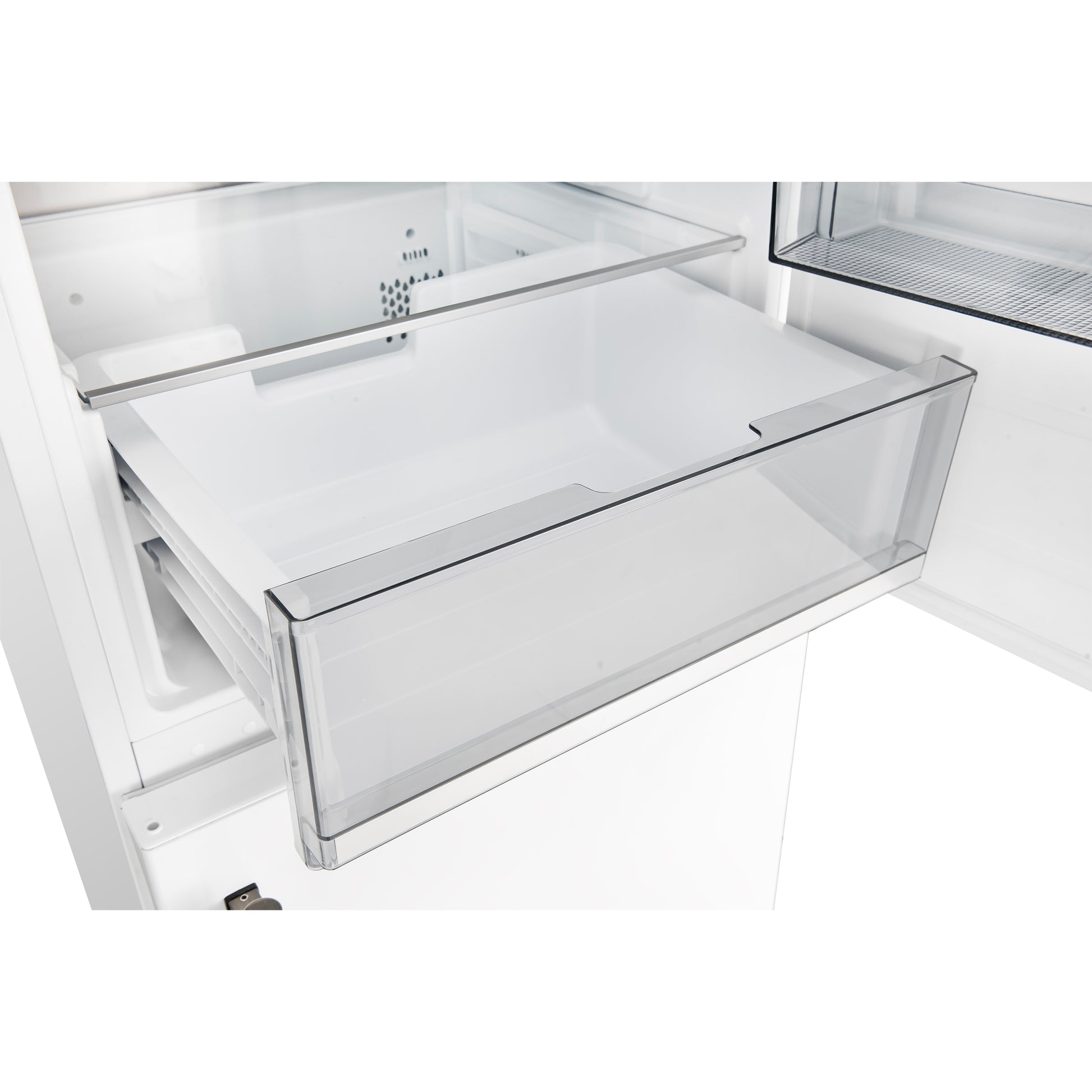 Custodia 24" Bottom Freezer, 10.3 cf., Right Swing, Total No frost, White, Antique Brass handles - Forno Appliances