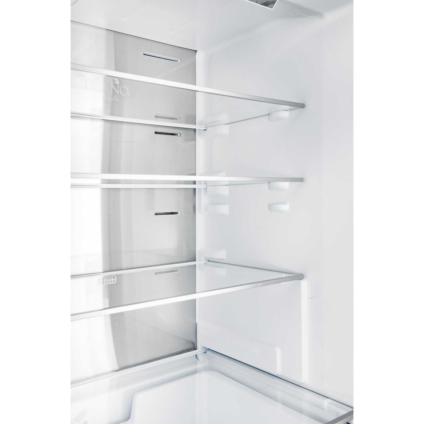 Custodia 24" Bottom Freezer, 10.3 cf., Right Swing, Total No frost, White, Antique Brass handles - Forno Appliances