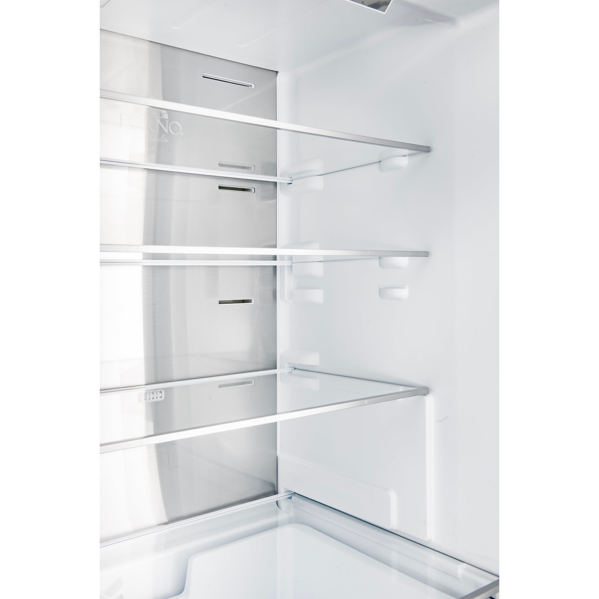 Custodia 24" Bottom Freezer, 10.3 cf., Right Swing, Total No frost, White, Antique Brass handles - Forno Appliances