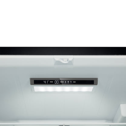 Refrigerador Forno Rivello de 36 pulgadas con puerta francesa en negro con latón antiguo, dispensador de agua interno, hielo filtrado, estantes ajustables, certificación Energy Star