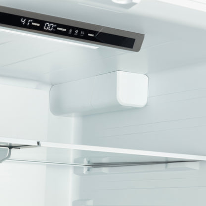 Refrigerador Forno Rivello de 36 pulgadas con puerta francesa en negro con latón antiguo, dispensador de agua interno, hielo filtrado, estantes ajustables, certificación Energy Star